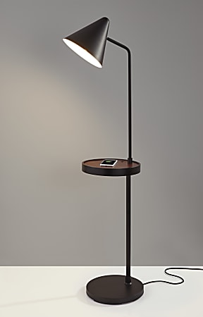Adesso Oliver Wireless Charging Floor, Adesso Qi Shelf Charging Floor Lamp