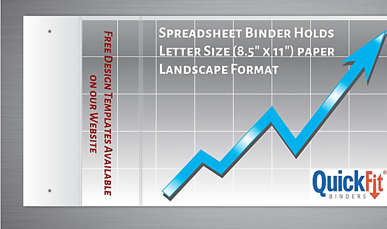 Quickfit Landscape 3 Ring Binder 1, 8 1 2 X 11 Landscape Binder