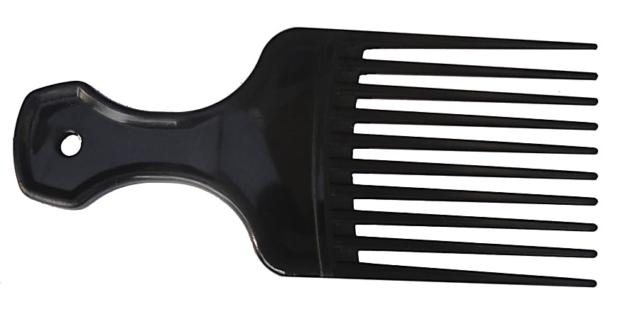 Medline Hair Picks, 6" x 2 3/4", Black, Pack Of 144