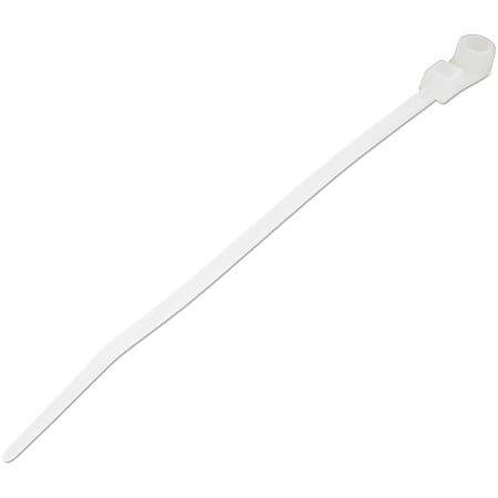 StarTech.com 100 Pack 4" Cable Tie with Mounting Hole - Screw Mount Zip Ties - Mountable Nylon Network Cable Tie Wraps