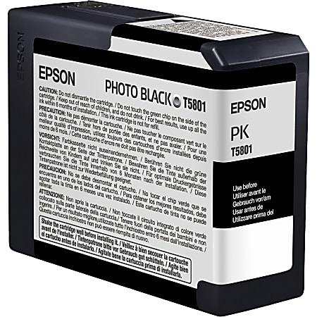T580100 UltraChrome K3 Ink, Photo Black