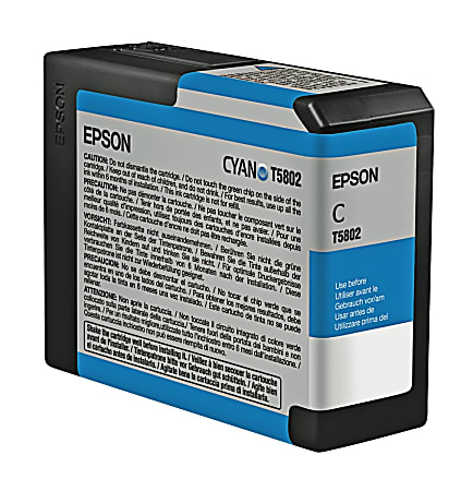 Epson® T5802 UltraChrome™ K3 Cyan Ink Cartridge, T580200