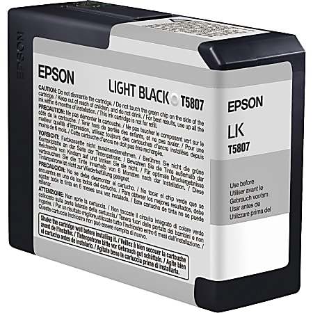 Epson® T5807 UltraChrome™ K3 Light Black Ink Cartridge, T580700