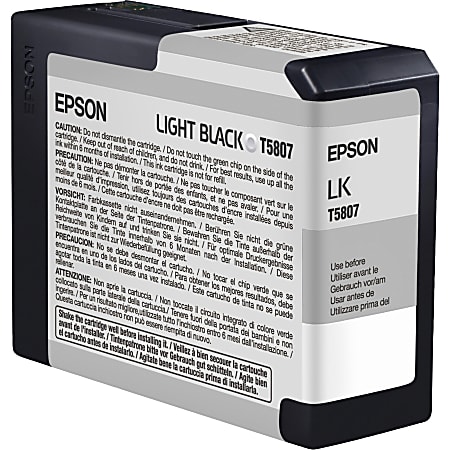 T580700 UltraChrome K3 Ink, Light Black T580700 UltraChrome K3 Ink, Light Black
