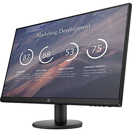 HP P27v G4 27" Full HD LCD Monitor - 16:9 - Black - 27" Class - In-plane Switching (IPS) Technology - 1920 x 1080 - 16.7 Million Colors - 300 Nit - 5 ms - 60 Hz Refresh Rate - HDMI - VGA