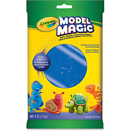Model Magic Modeling Compound, 8 oz Packs, 4 Packs, Blue, Red, White,  Yellow, 2 lbs - BOSS Office and Computer Products