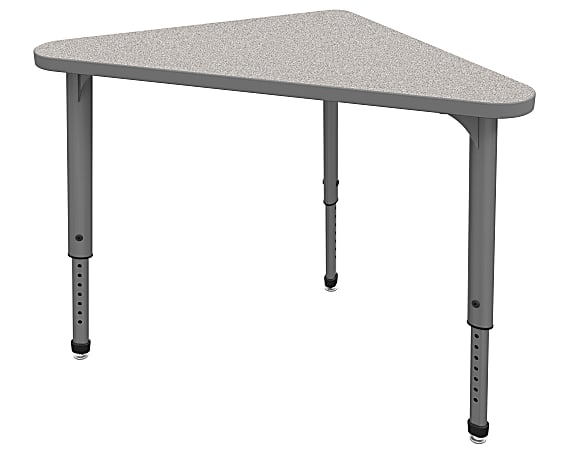 Marco Group Apex™ Series Adjustable Triangle 41"W Student Desk, Gray Nebula/Gray