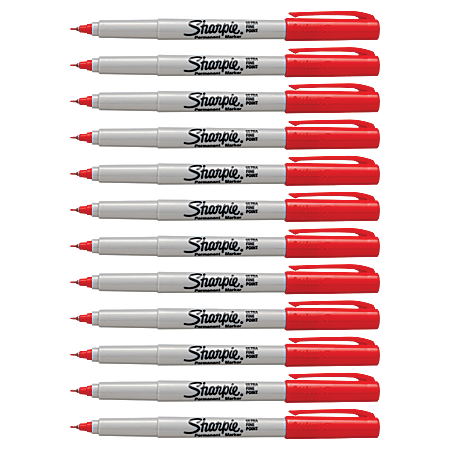 Sharpie® Pen-Style Marker, Ultra Fine Point, 0.2 mm, Racy Red Ink