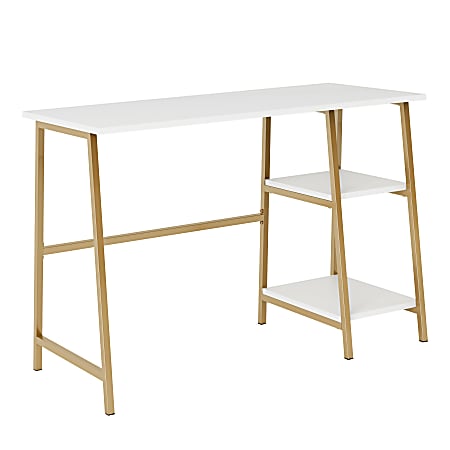 Sauder® North Avenue 42”W Single-Pedestal Computer Desk, White