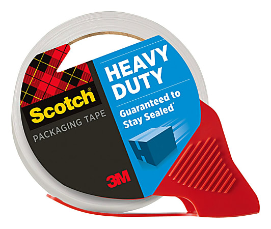 Scotch® Heavy-Duty Shipping Packing Tape With Dispenser, 3"Core, 1-7/8" x 38.2 Yd., Clear