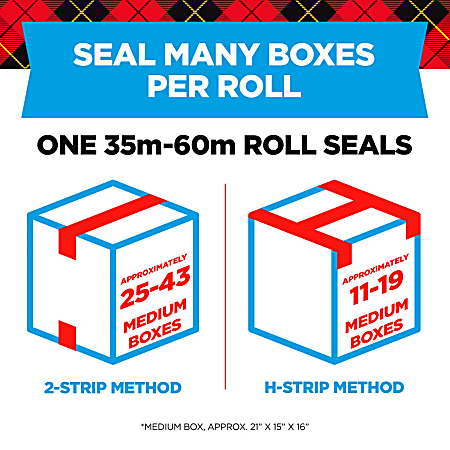 Scotch Heavy Duty Shipping Tape With Dispenser – 1.88” X 22 Yards – 6 Pack
