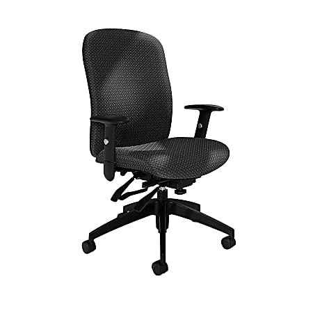 Global® Heavy-Duty Truform Multi-Tilter Adjustable Chair, High-Back, 42"H x 26"W x 25"D, Graphite