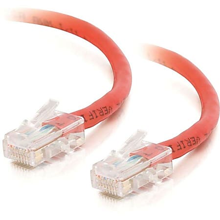 C2G-10ft Cat5e Non-Booted Crossover Unshielded (UTP) Network Patch Cable - Red - Category 5e  - 26690
