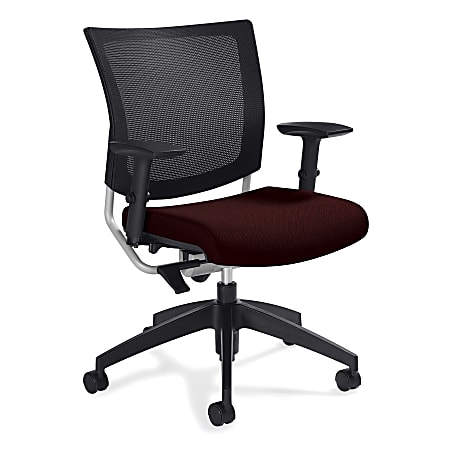 Global® Graphic Mesh-Back Task Chair, 36"H x 25"W x 24"D, Cabernet