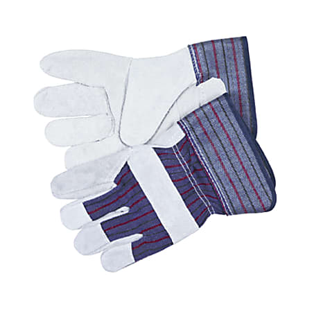 Memphis Split Leather Palm Gloves, X-Large, Gray
