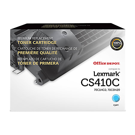 Office Depot® Brand Remanufactured Cyan Toner Cartridge Replacement For Lexmark™ CS410, ODCS410C