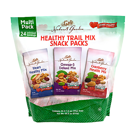 Nature&#x27;s Garden Healthy Trail Mix Snack Packs, 1.2