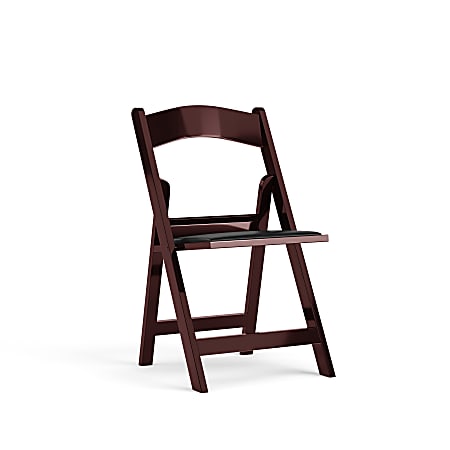 Flash Furniture Hercules Folding Chair Red Mahogany Office Depot