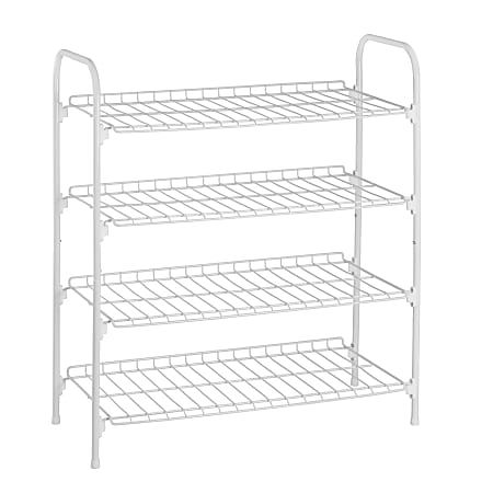 Honey-can-do SHO-01172 4-Tier Closet Storage Shelf, White - 4 Tier(s) - 27.6"x11.8" Width24.8"