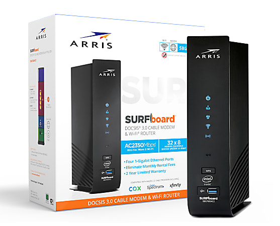 ARRIS SURFboard SBG7600AC2 DOCSIS 3.0 Cable Modem And Wi-Fi Router With McAfee Protection, 1000887