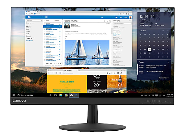 Lenovo L24q-30 - LED monitor - 23.8" - 2560 x 1440 QHD @ 75 Hz - IPS - 300 cd/m² - 1000:1 - 4 ms - HDMI, DisplayPort - raven black