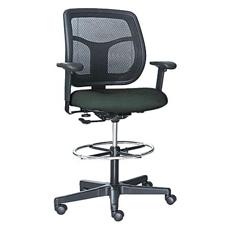 Raynor® Eurotech Apollo VDFT9800 Drafting Stool, 46 1/2"H x 26"W x 24 4/5"D, Weave Green Fabric