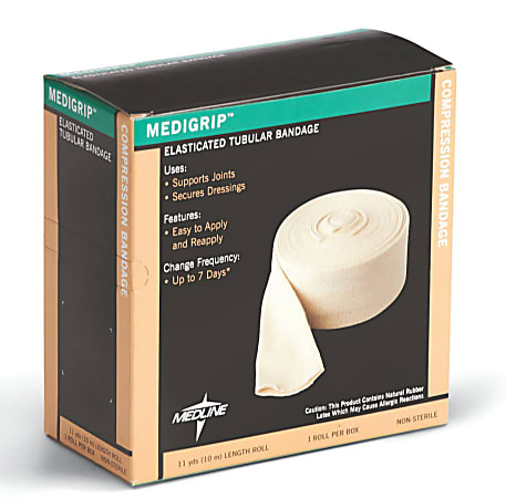 Medline Medigrip Tubular Bandage Roll, Size F, Off