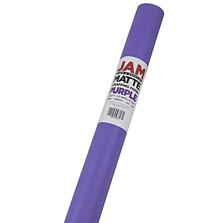 JAM Paper® Wrapping Paper, Matte, 25 Sq Ft, Purple