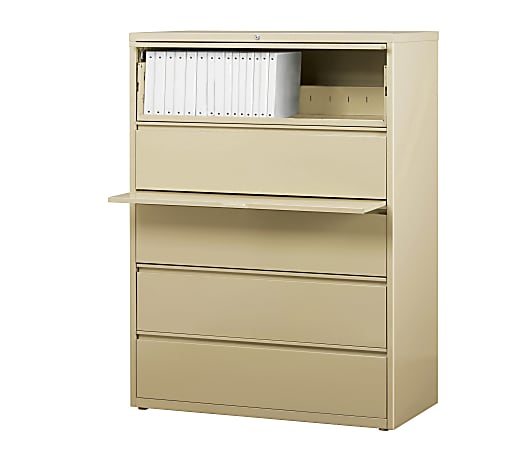 WorkPro® 42"W x 18-5/8"D Lateral 5-Drawer File Cabinet,
