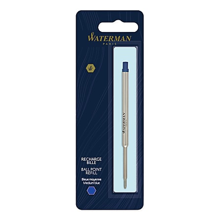 Waterman® Ballpoint Pen Refill, Medium Point, 0.7 mm, Blue