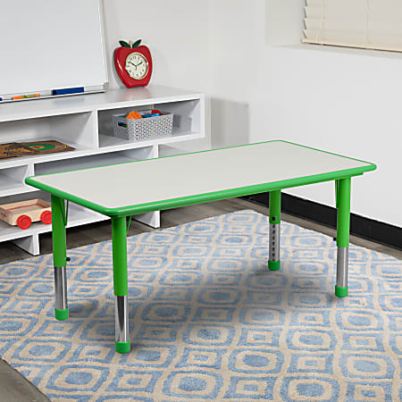 Flash Furniture Height-Adjustable Activity Table, 23-1/2"H x
