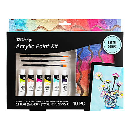 Brea Reese 10-Piece Acrylic Paint Kit, Pastel