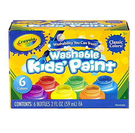 Crayola Washable Finger Paint - Set of 6