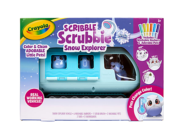 Crayola Scribble Scrubbie Pets Arctic Snow Explorer Set Assorted Colors -  Office Depot