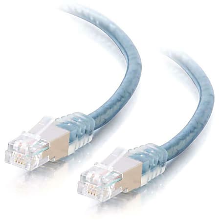 C2G High-Speed Internet Modem Cable - Phone cable - RJ-11 (M) to RJ-11 (M) - 6 ft - double shielded - molded, snagless - transparent blue