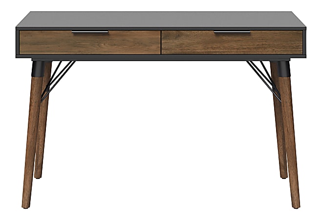 Elle D cor Dani 47 W Writing Desk Old World Rustic PineDusk Gray