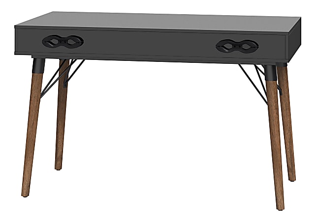 Elle Decor Dani 47 W Writing Desk Old World Rustic Pine Dusk Gray
