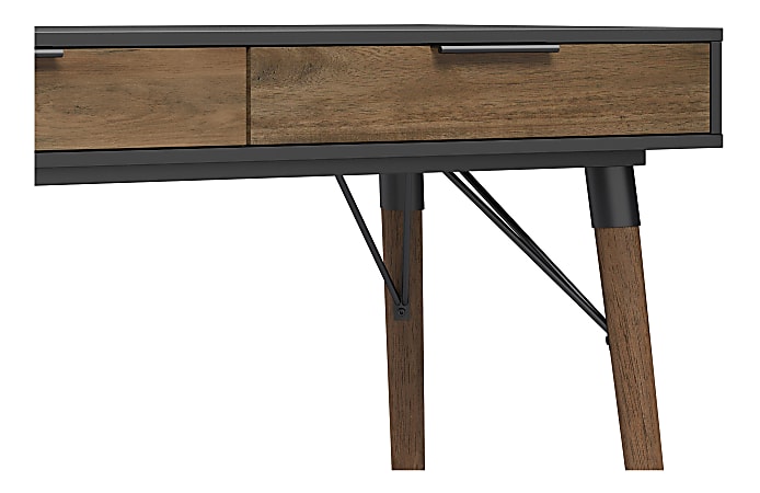 Elle D cor Dani 47 W Writing Desk Old World Rustic PineDusk Gray