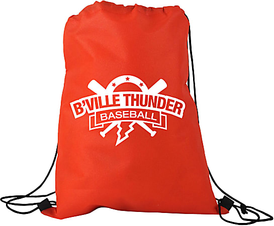 Custom Promotional Non-Woven Drawstring Bag, 16-1/2" x 13"