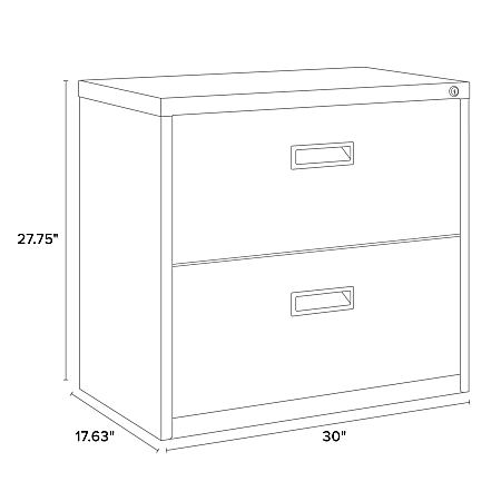 Kimball Cetra Medium Cherry 2 Drawer Wood Lateral File Cabinet - View #10