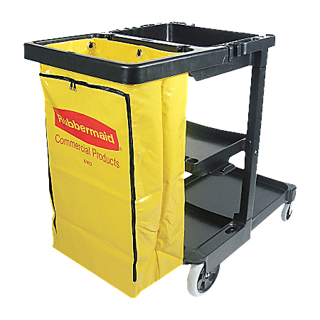 Rubbermaid® Janitor Cart with 25-Gallon Zipper Vinyl Bag
