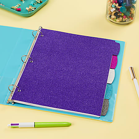 Lot De 8 Intercalaires AVERY Style Edge - Plastique à Onglets Ovales, Motifs Floraux, 5,4 X 115,9 X 34,4 Cm - 1