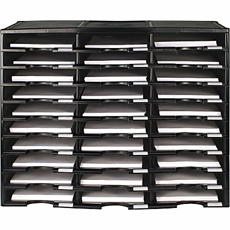 Storex Stackable Literature Sorter - 15000 x Sheet - 30 Compartment(s) - 9.50