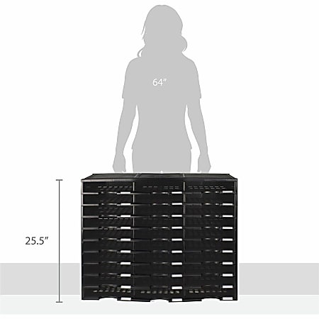 Storex Stackable Literature Sorter - 15000 x Sheet - 30 Compartment(s) - 9.50