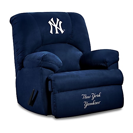 Imperial MLB GM Microfiber Recliner Accent Chair, New York Yankees, Navy