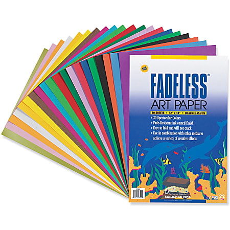 Pacon® Assorted Fadeless® Sheets, 12" x 18", Pack Of 60