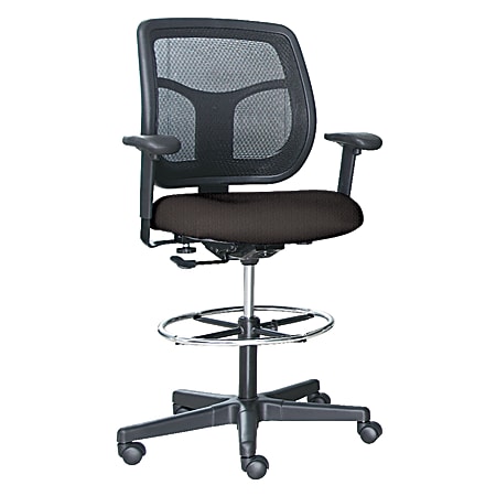 Raynor® Eurotech Apollo VDFT9800 Drafting Stool, 46 1/2"H x 26"W x 24 4/5"D, Perfection Black Fabric