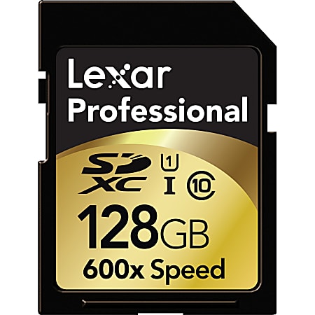 Lexar Professional 128 GB Class 10/UHS-I SDXC - 90 MB/s Read - 45 MB/s Write - 600x Memory Speed - Lifetime Warranty