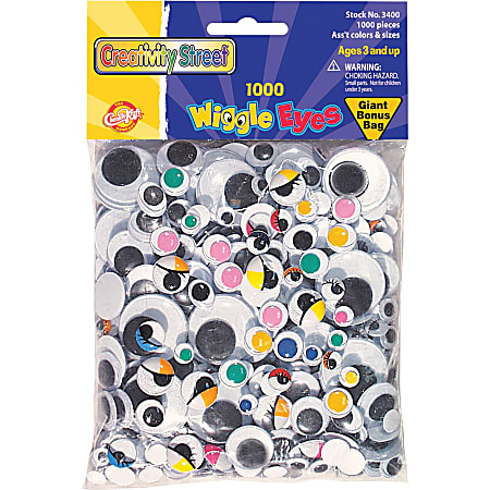 Creativity Street Assorted Classpack Wiggle Eyes - (Assorted) Shape - Assorted - 1000 / Pack