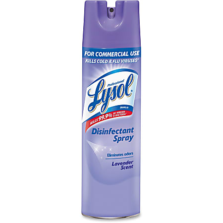 Lysol® Professional Disinfectant Spray, 19 Oz, Lavender Scent, Box Of 12 Bottles